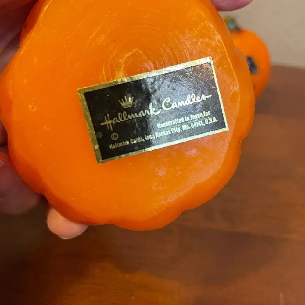 Vintage Hallmark Pumpkin Candles Set of 4!